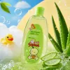 Baby shampoo, with a green bottle, is a gentle and nourishing shampoo for babies. It is specially designed for toddlers with a tear-free formula and a fresh fragrance Specification image